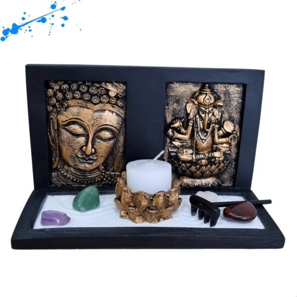 Jardim Zen Duplo Buda E Ganesha Completo