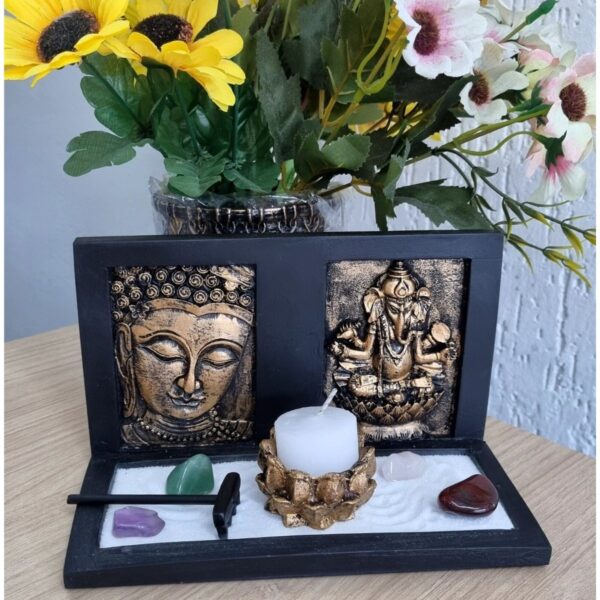 Jardim Zen Duplo Buda E Ganesha Completo