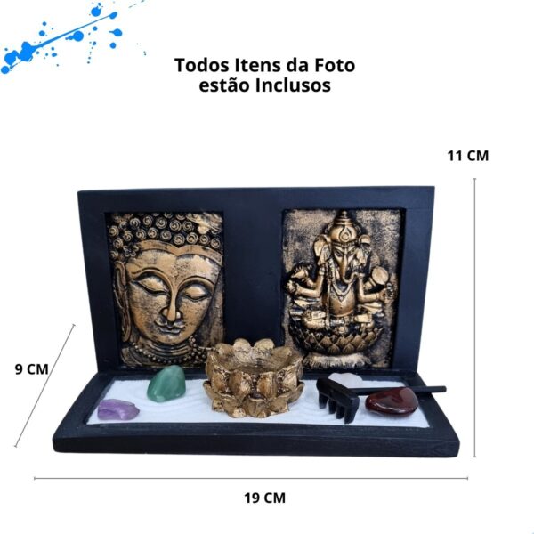 Jardim Zen Duplo Buda E Ganesha Completo