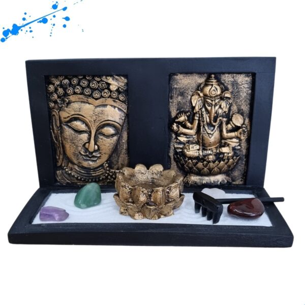 Jardim Zen Duplo Buda E Ganesha Completo