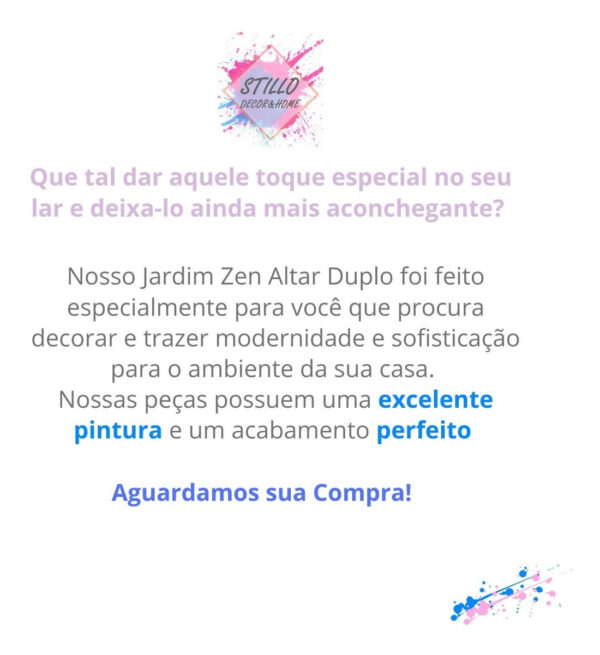 Jardim Zen Duplo Buda E Ganesha Completo