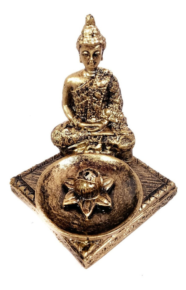 Incensario Vareta Losango Buda Hindu - Ouro