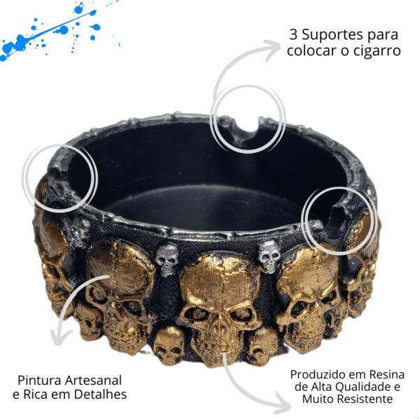 Cinzeiro Caveirinha mesclado