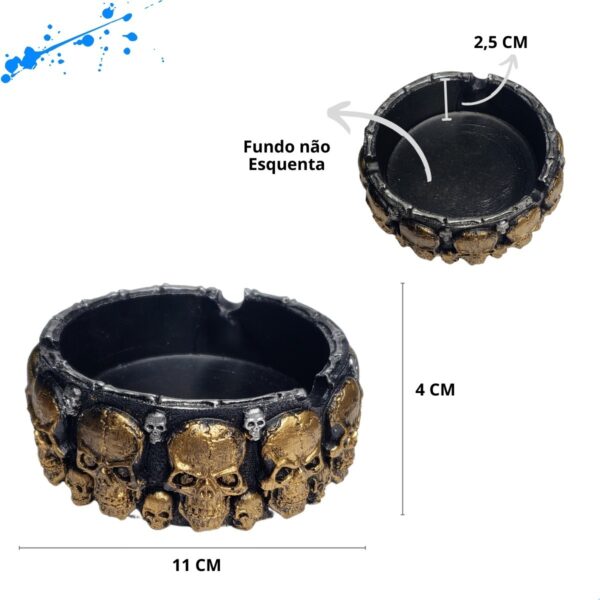 Cinzeiro Caveirinha mesclado