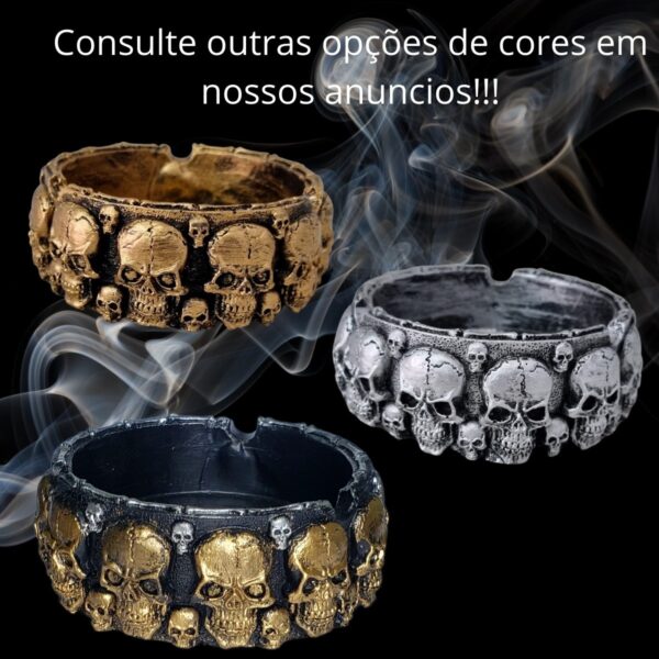 Cinzeiro Caveirinha ouro