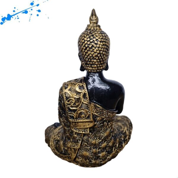 Buda Hindu M Mudra - Preto e Ouro