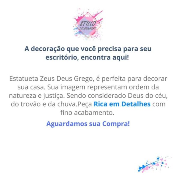 Estatueta Zeus - Dourado