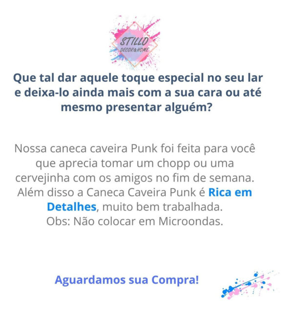 Caneca Punk Alça De Arma - Prata e Ouro