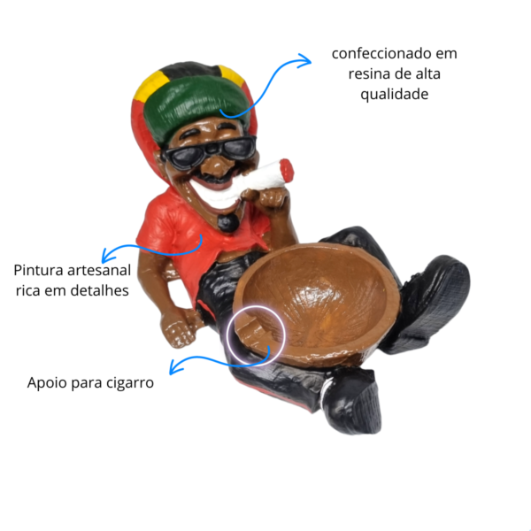 Cinzeiro Bob Marley Deitado Coco