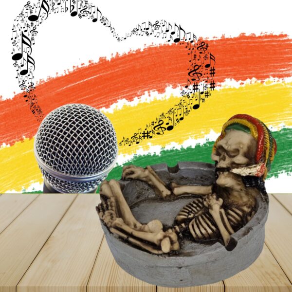 Cinzeiro Bob Marley Caveira