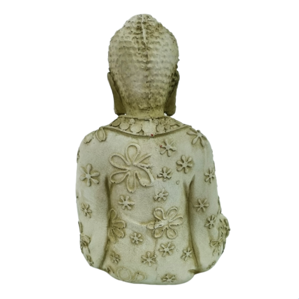 Buda Hindu Meditando G. Oco - Branco Betume