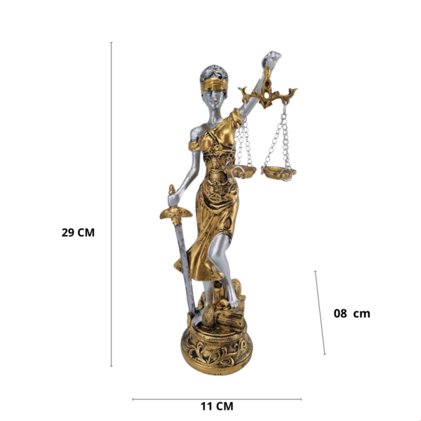 Deusa da Justiça Themes M - Ouro e Prata