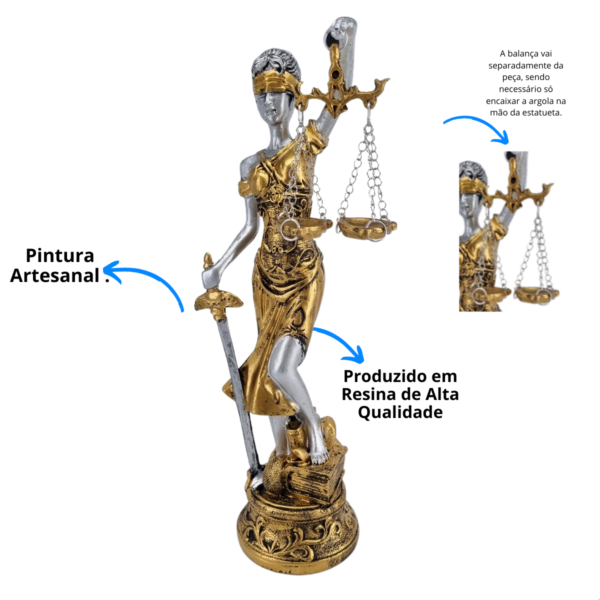 Deusa da Justiça Themes M - Ouro e Prata