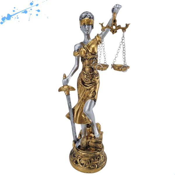 Deusa da Justiça Themes M - Ouro e Prata