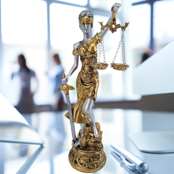 Deusa da Justiça Themes M - Ouro e Prata