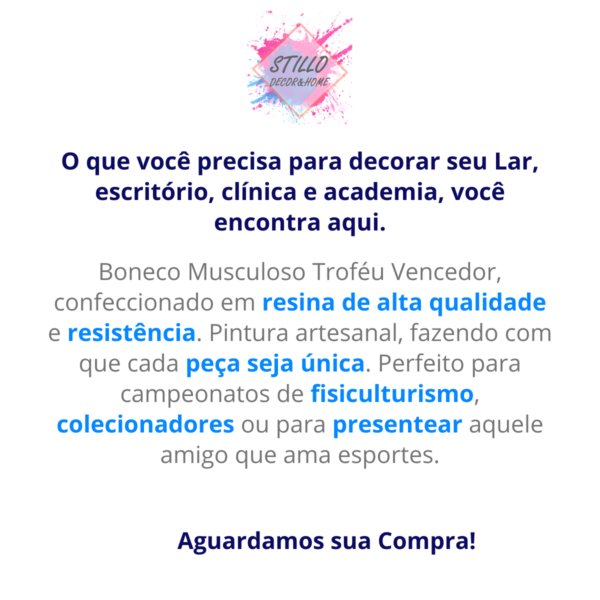 Boneco Vencedor dourado