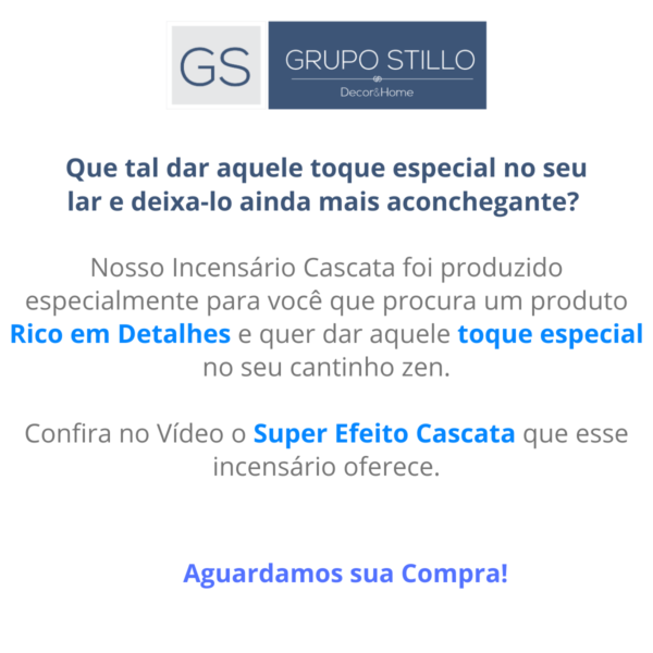 Incensário Cascata Folha Mini
