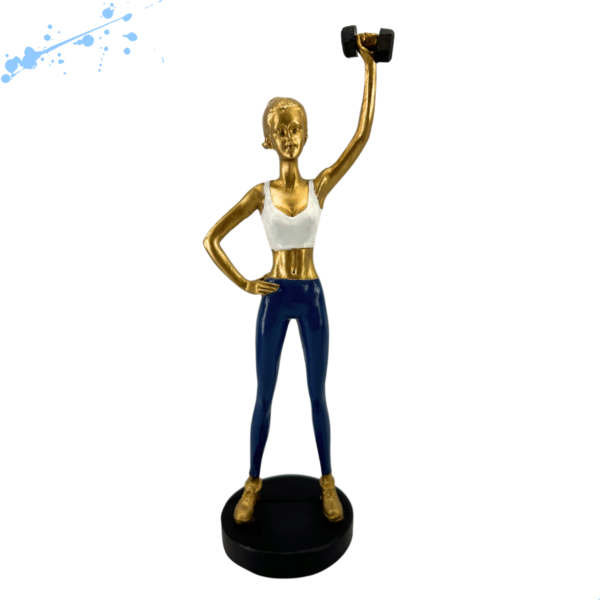 Estátua Mulher Musculação Academia Personal Trainer