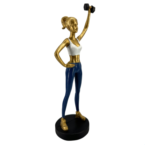 Estátua Mulher Musculação Academia Personal Trainer