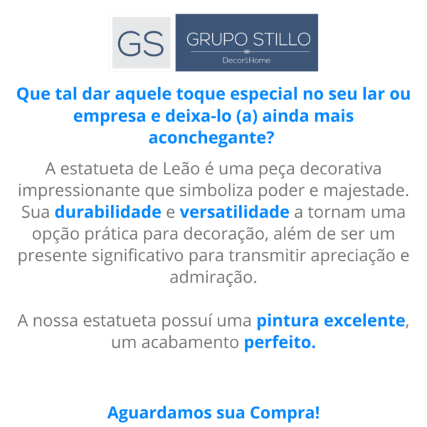 Estatueta Leão Mini PP