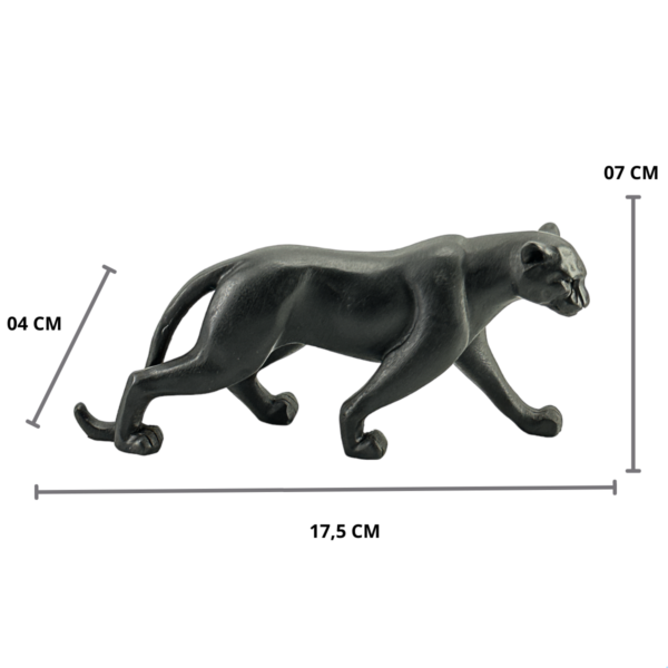 Pantera Negra Escultura Estatua Decoração Casa Leopardo pq