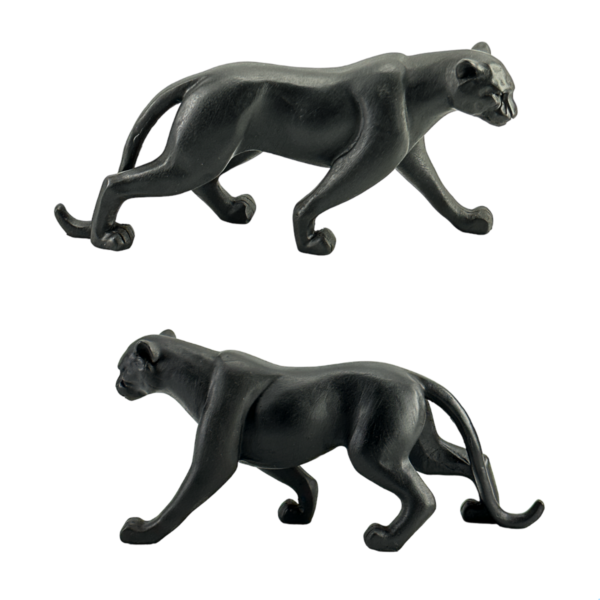 Pantera Negra Escultura Estatua Decoração Casa Leopardo pq