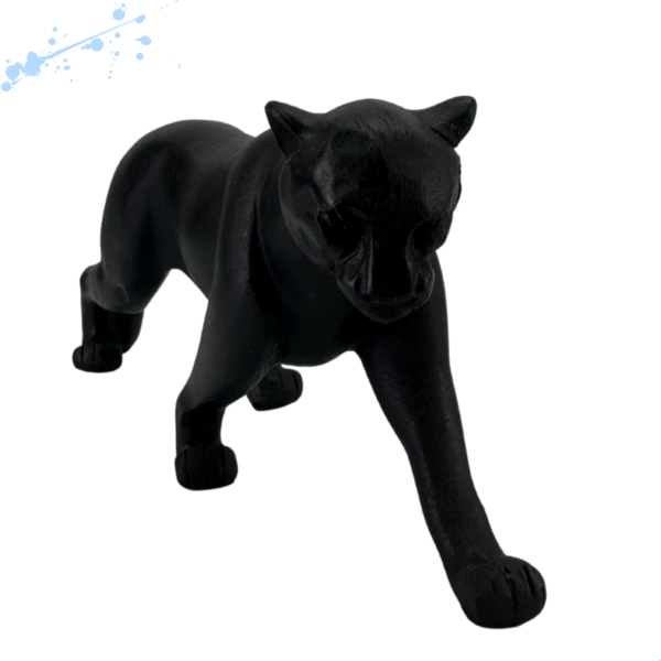 Pantera Negra Escultura Estatua Decoração Casa Leopardo pq