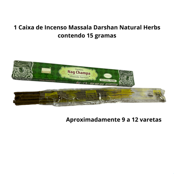Incenso Vareta Massala Darshan Natural Herbs LANÇAMENTO NOVA ESSÊNCIA
