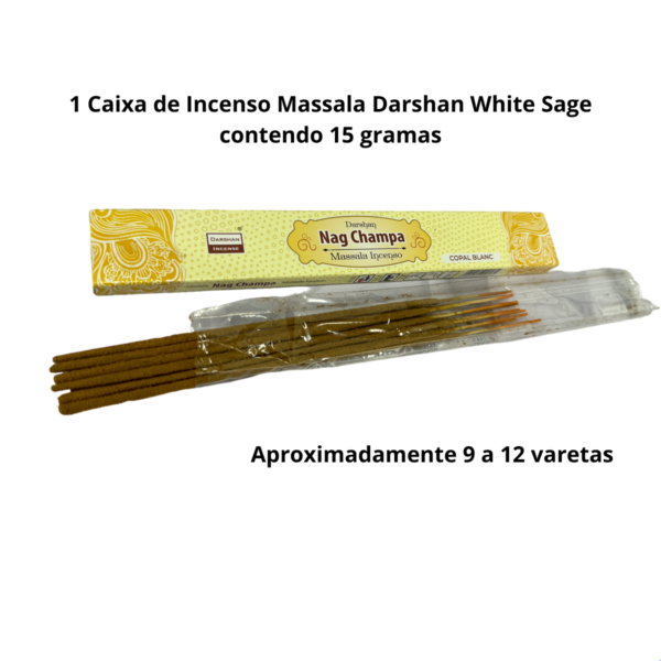 Incenso Vareta Massala Darshan Copal Blanc
