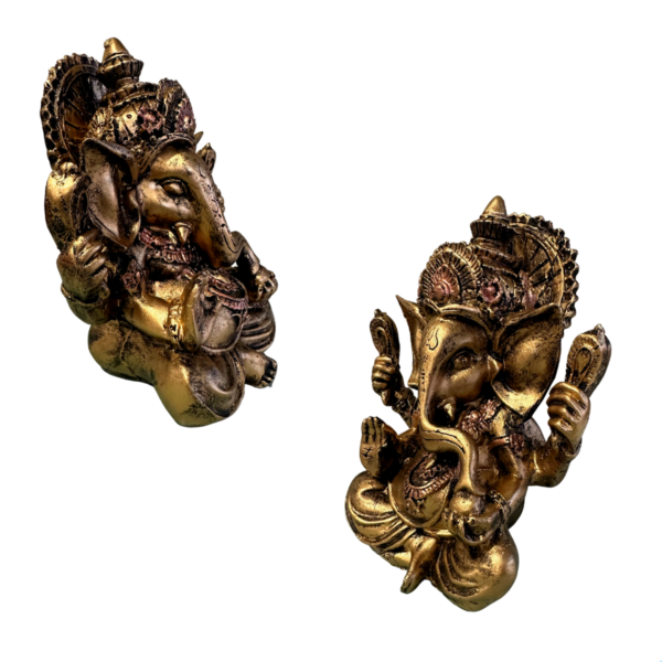 Estátua Ganesha Hindu Sorte Prosperidade Sabedoria Resina