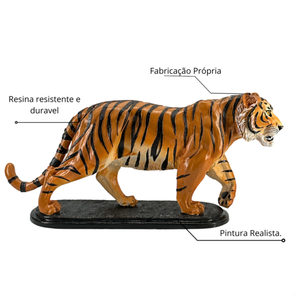 Estatueta Tigre Decoração