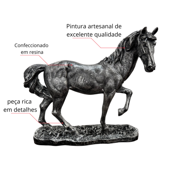 Estatueta Cavalo Prata