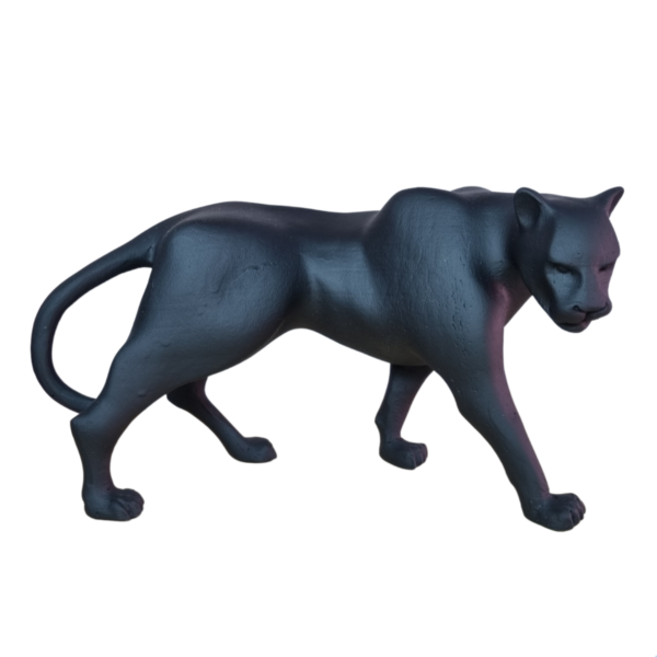 Estatueta Pantera Leopardo P - Preto Fosco