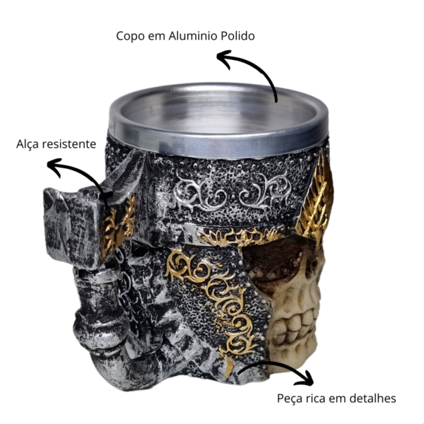 Caneca Caveira Medieval Machado
