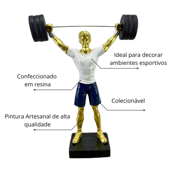 Estatueta Decorativa Homem Academia Musculação Fitness Cross