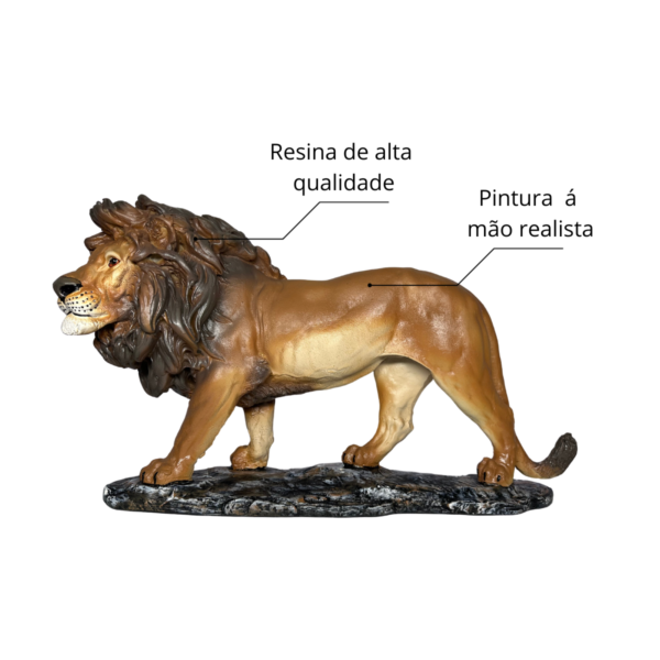 Estatueta Leão Grande em Resina
