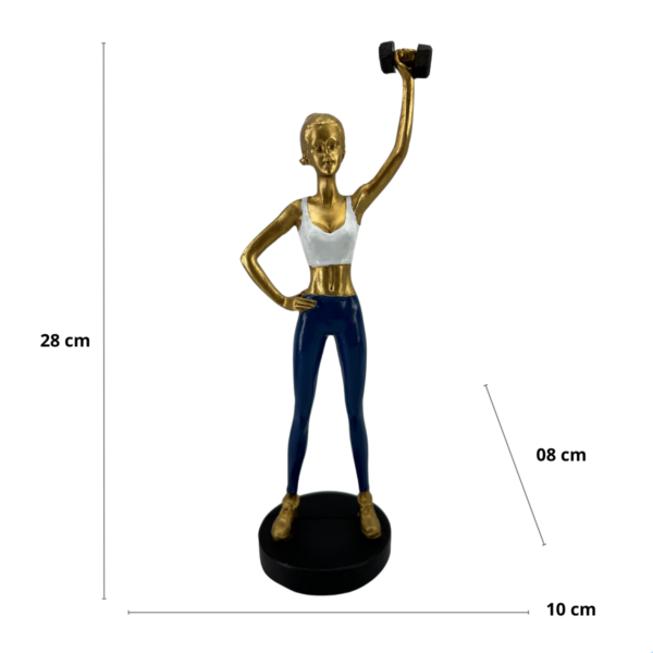 Estátua Mulher Musculação Academia Personal Trainer