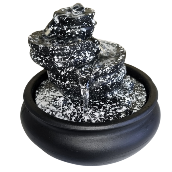 Fonte Jarro 3 Caídas Pingos - Preto e Branco