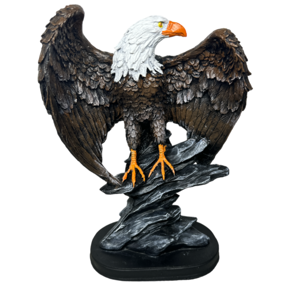 Estatueta Águia asa aberta Tronco