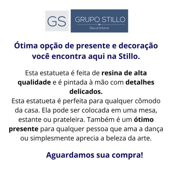 Estatueta Bailarina Sentada mão Joelho