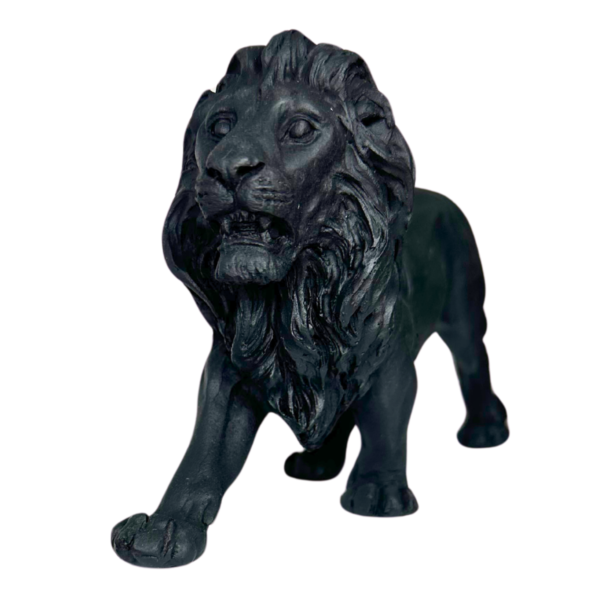 Estatueta Leão Preto 22 CM