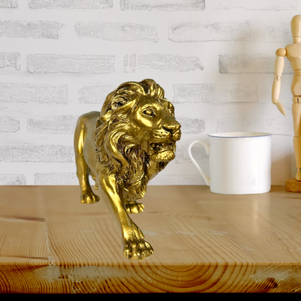 Estatueta Leão Dourado 22 CM