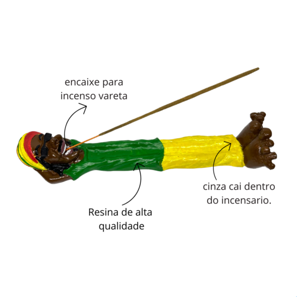 Incensário Vareta Bob Pesão Verde e Amarelo