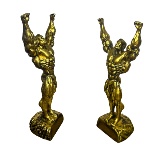 Troféu Vencedor Boneco Musculoso Fisiculturista ouro