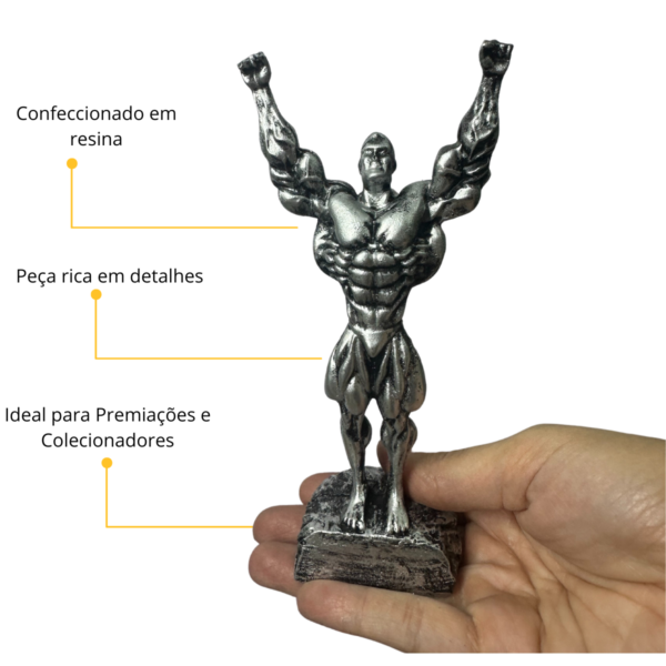 Estatueta Vencedor Miniatura Troféu Academia prata
