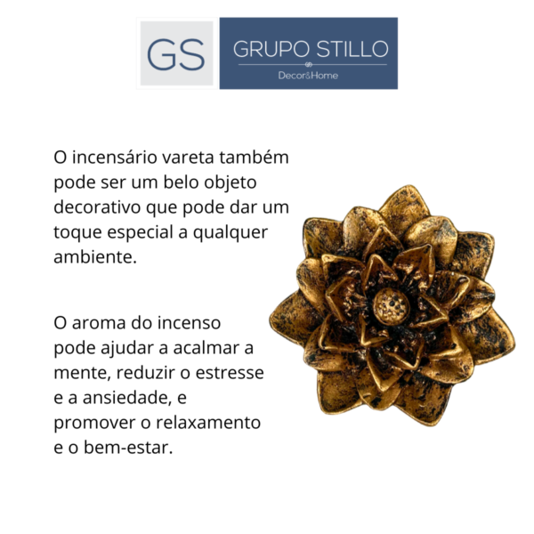 Incensário Vareta Flor de Lótus MM Bronze