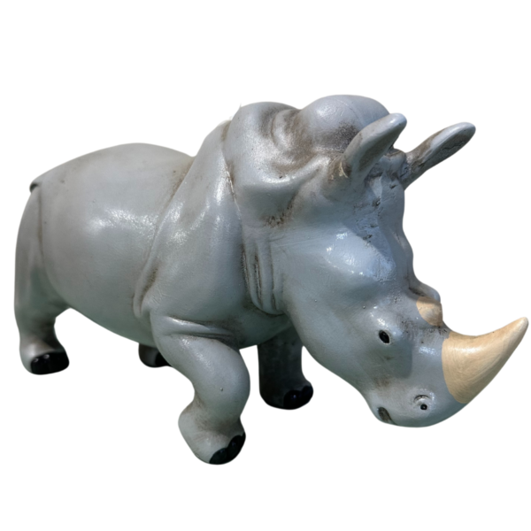Estatueta Rinoceronte Cinza