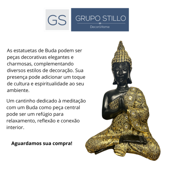 Estatueta Buda Hindu GG Oco com Pedras