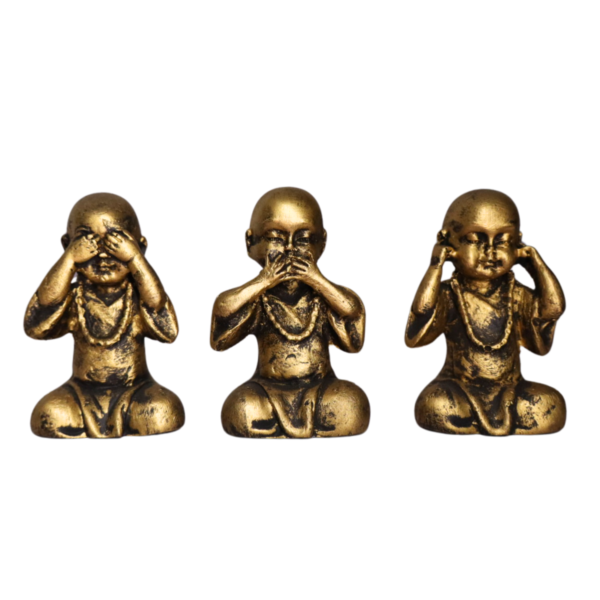 Trio de Buda da Sabedoria Não ouço Não vejo Não falo