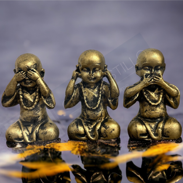 Trio de Buda da Sabedoria Não ouço Não vejo Não falo